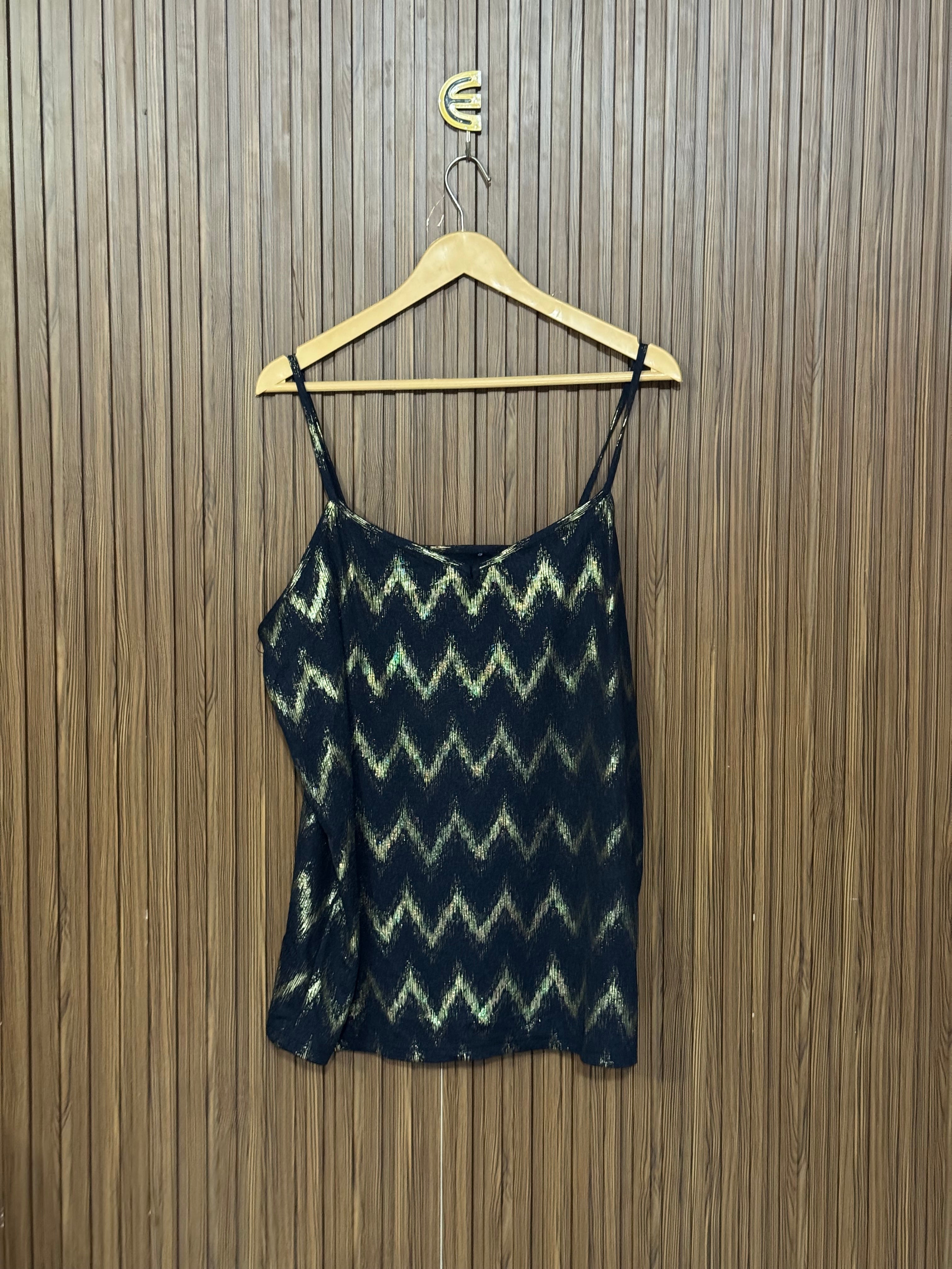 Chest 20 Length 26 Fabric Shifon Black Basic Top