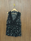 Chest 21 Length 27 Fabric Silk Shifon Layered Sleeveless