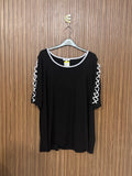 Chest 25 Length 26 Black Casual Top