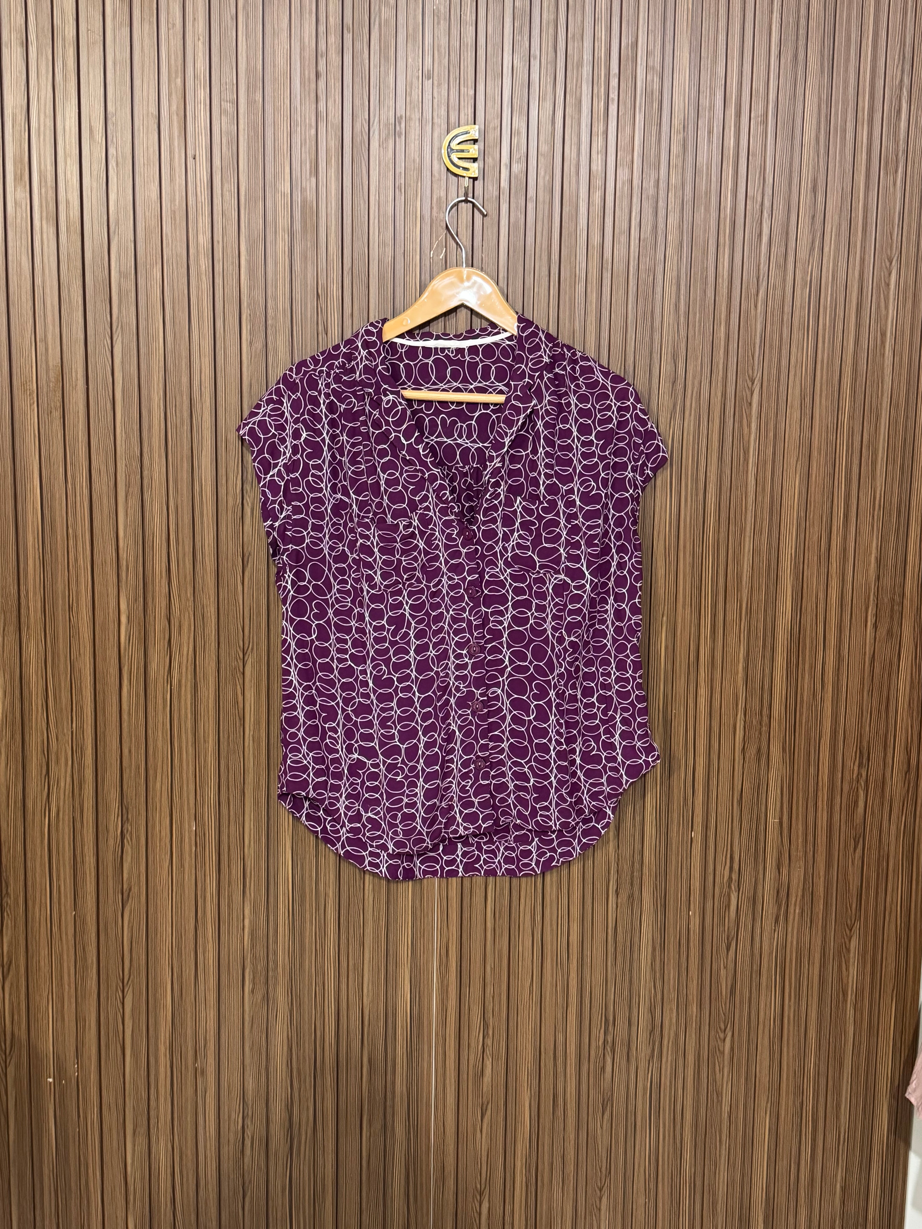 Chest 21 Length 24 Fabric Silk Casual Loose Top