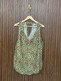 Chest 22 Length 27 Fabric Silk Peplum Sleeveless