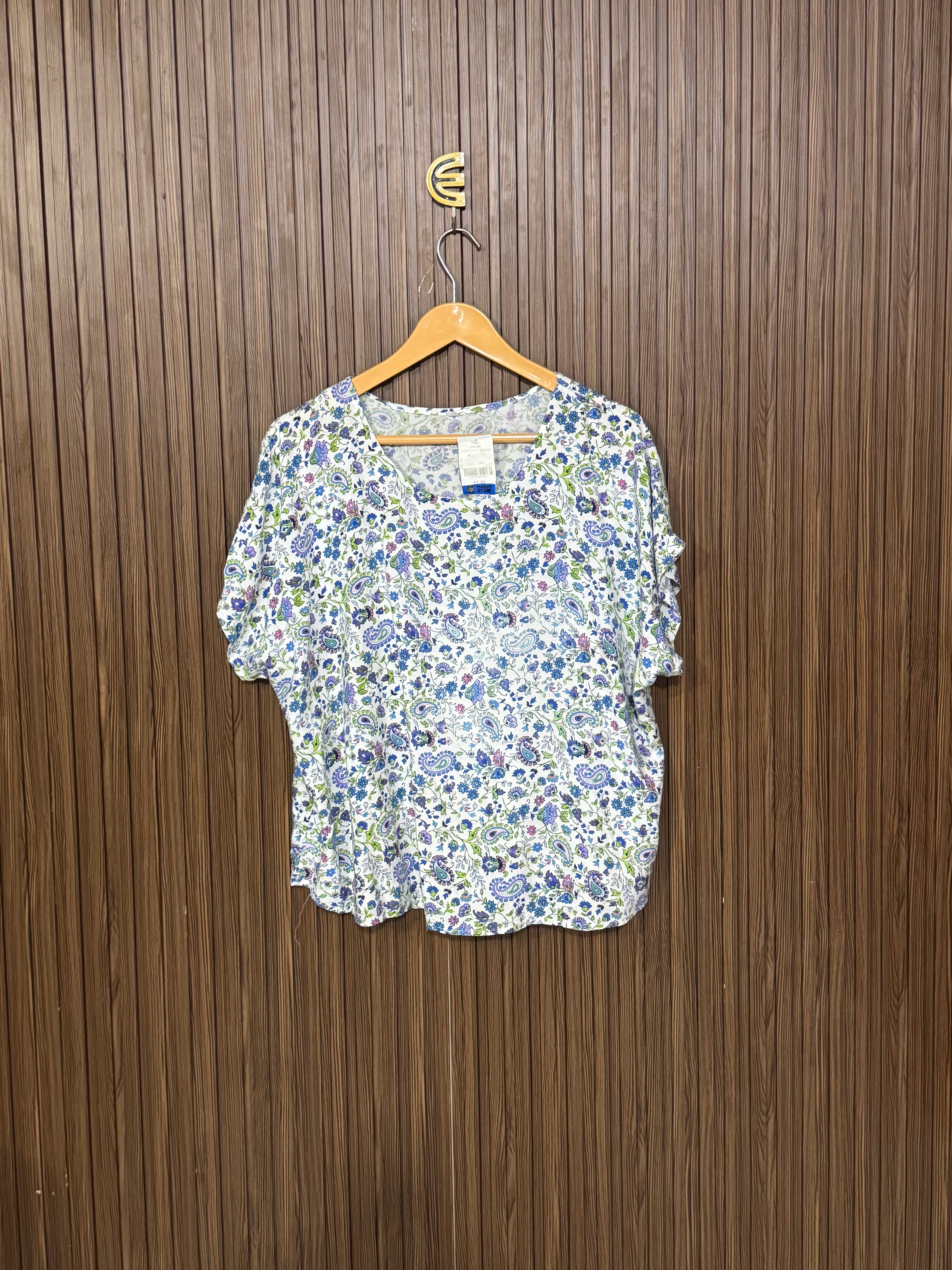 Chest 25 Length 23 Fabric Linen Simple Loose Top