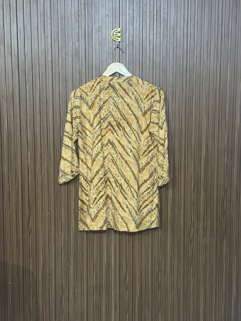 Chest 18 Length 26 Fabric Linen Printed Casual Top 1