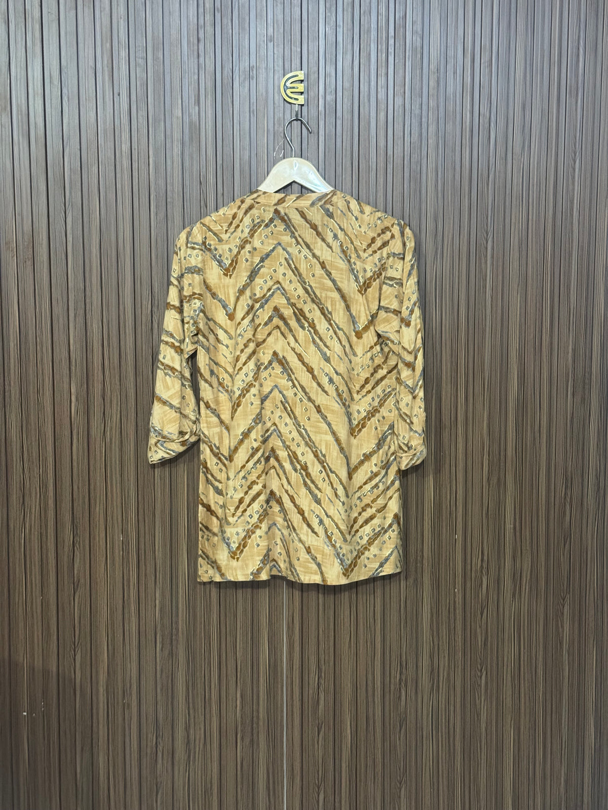 Chest 18 Length 26 Fabric Linen Printed Casual Top 1