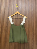 Chest 18 Length 22 Fabric Silk Shifon Bold Pearl Crop Top