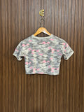 Chest 16 Length 13 Printed Crop Top