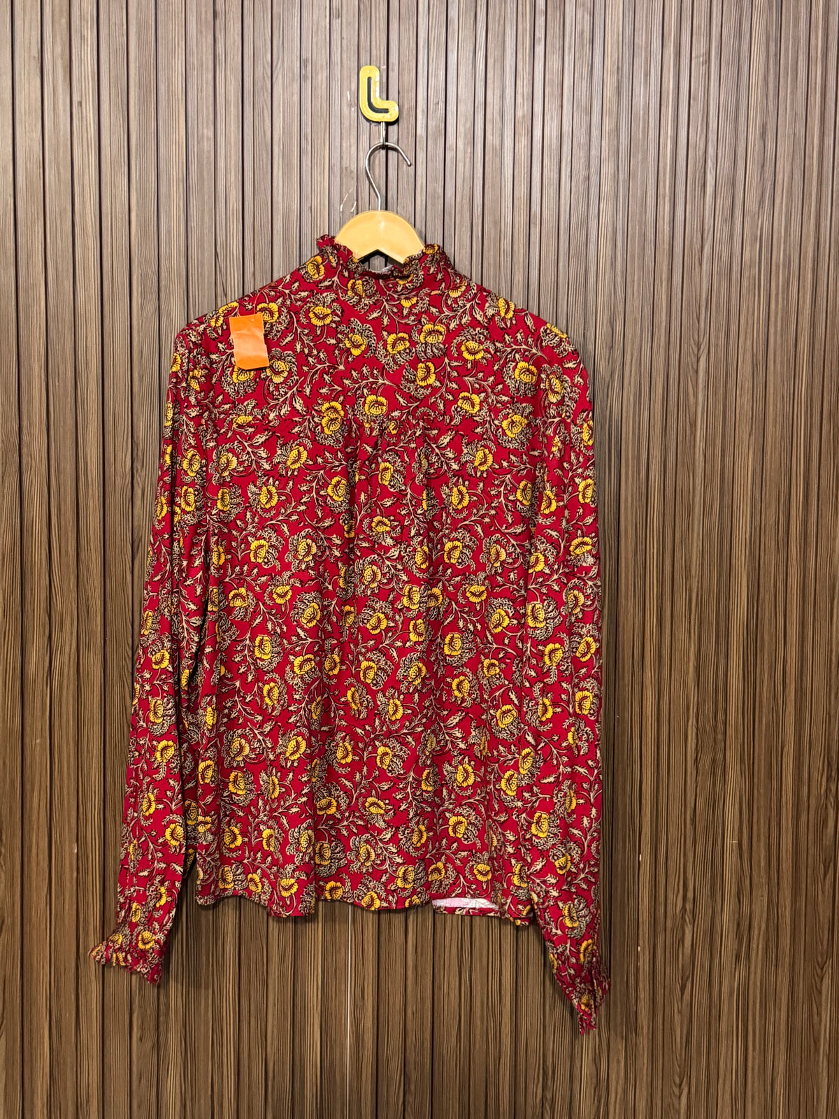 Chest 23 Length 25 Fabric Silk Ruffle Full Sleeves