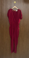Red Wrap Casual Jumpsuit