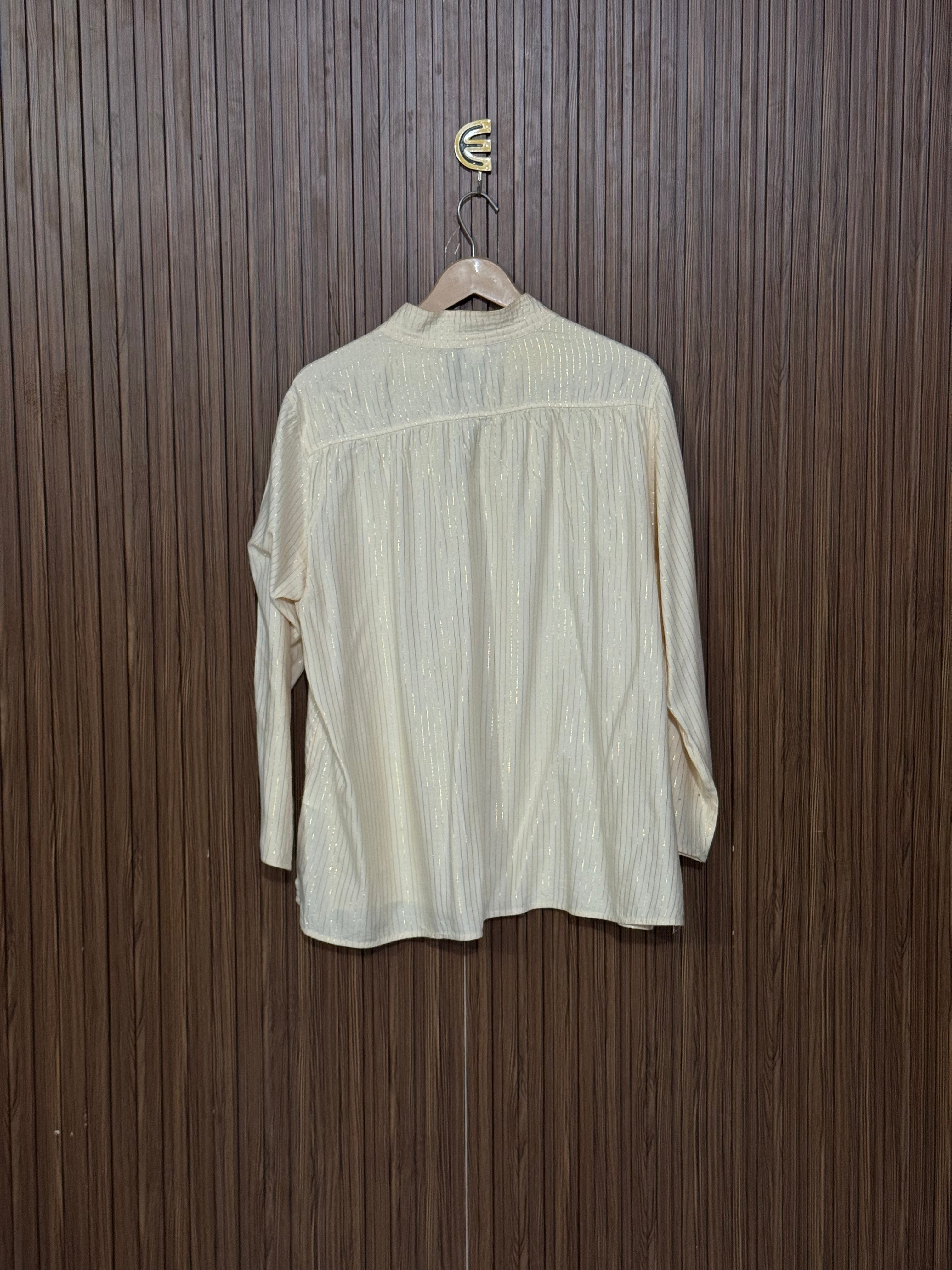 Chest 25 Length 26 Fabric Silk Front Rib Top
