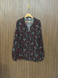 Chest 26 Length 27 Fabric Linen Elegant V Neck Top