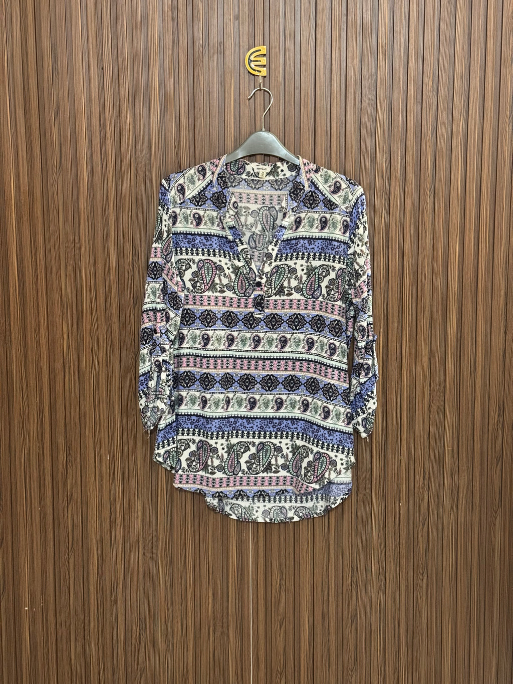 Chest 20 Length 27 Fabric Nylon Paisley Print Top