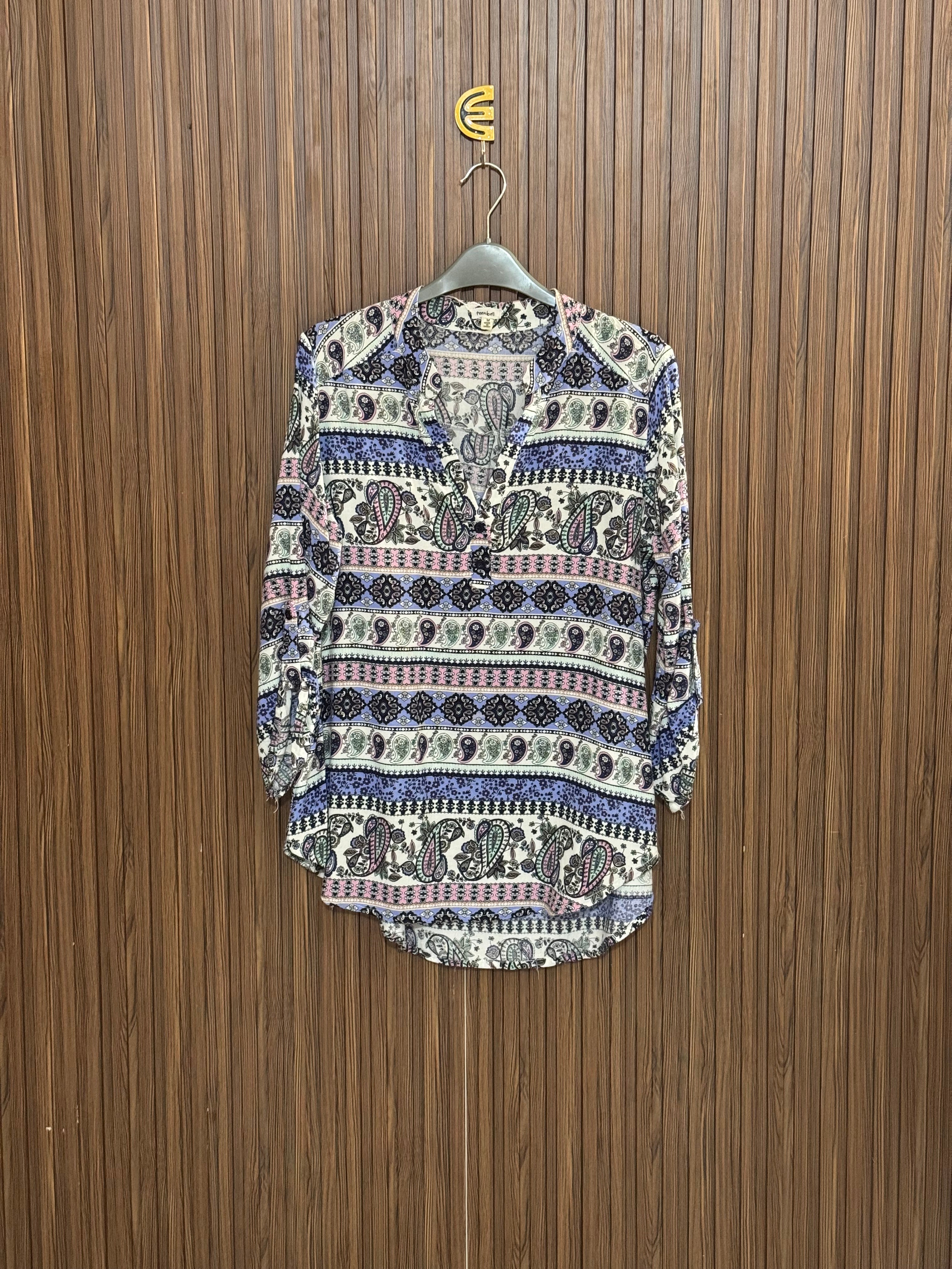 Chest 20 Length 27 Fabric Nylon Paisley Print Top