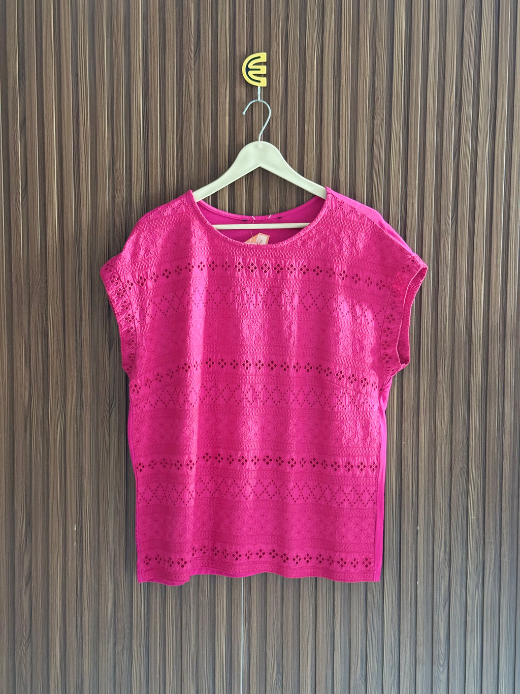 Pink Round Neck Sleeveless Top