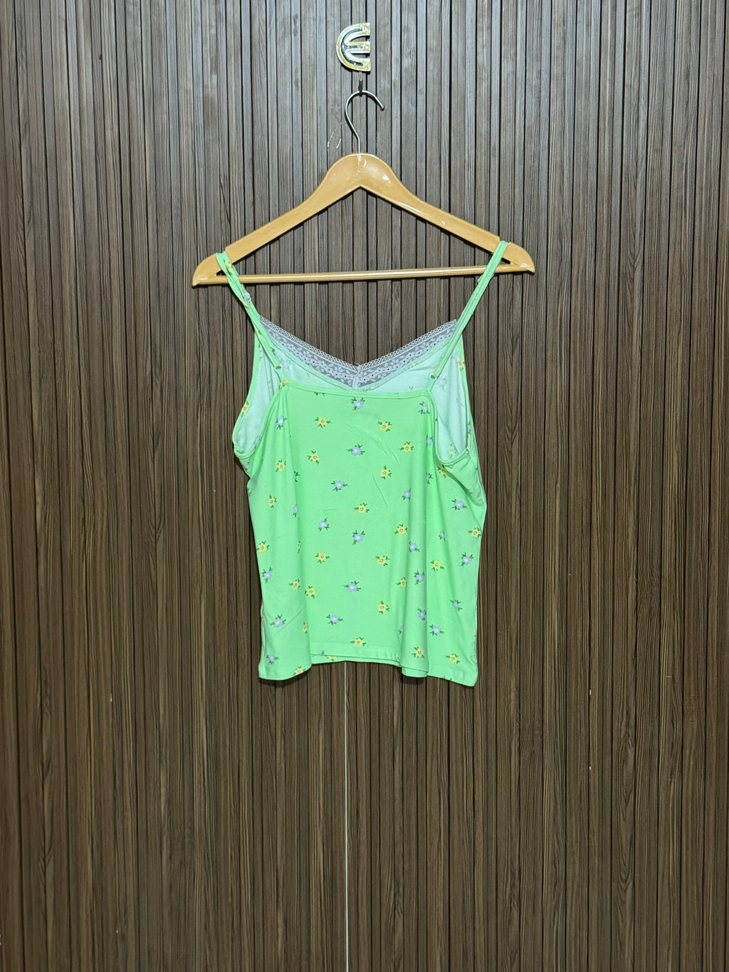 Chest 19 Length 22 Floral Lace Trim Camisole