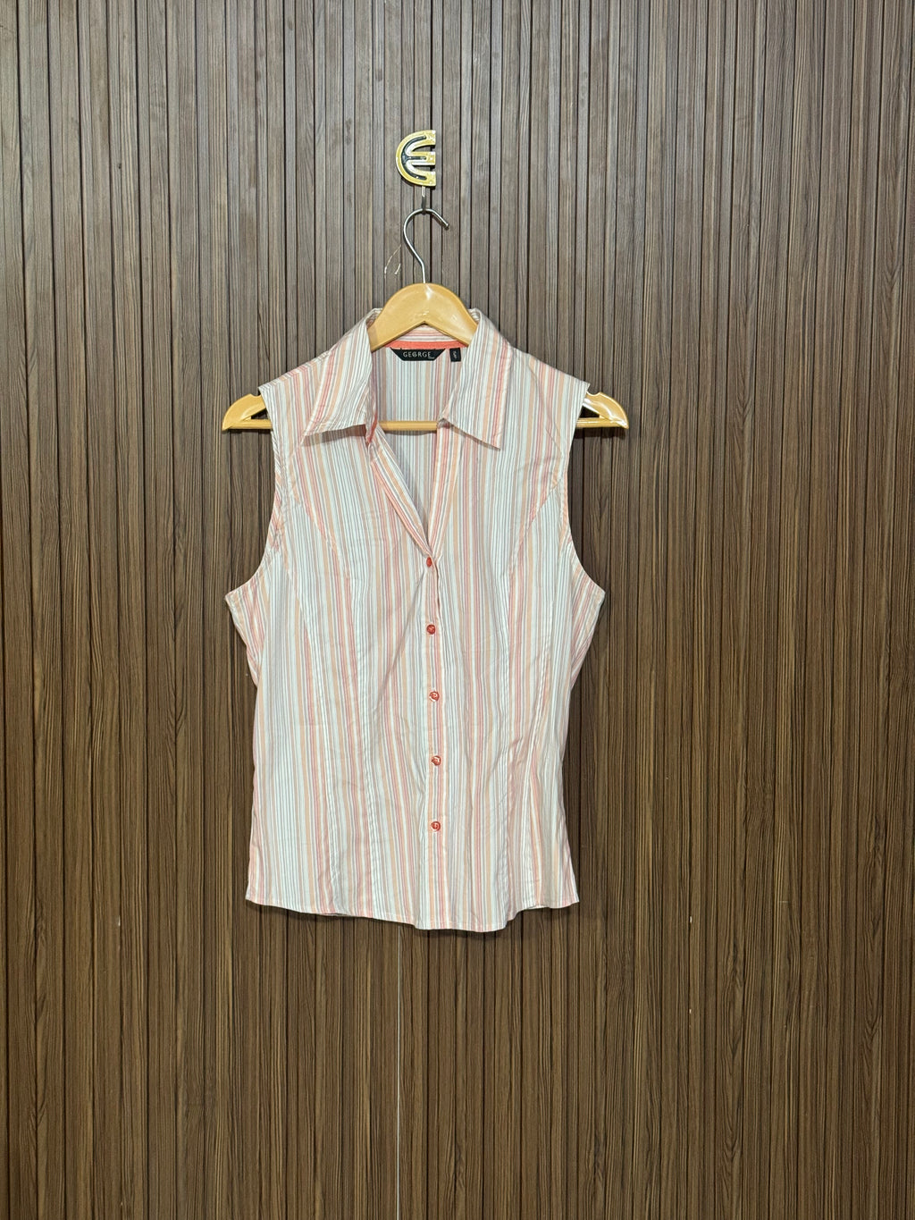 Chest 16 Length 23 Fabric Silk Cotton Button Detail Top
