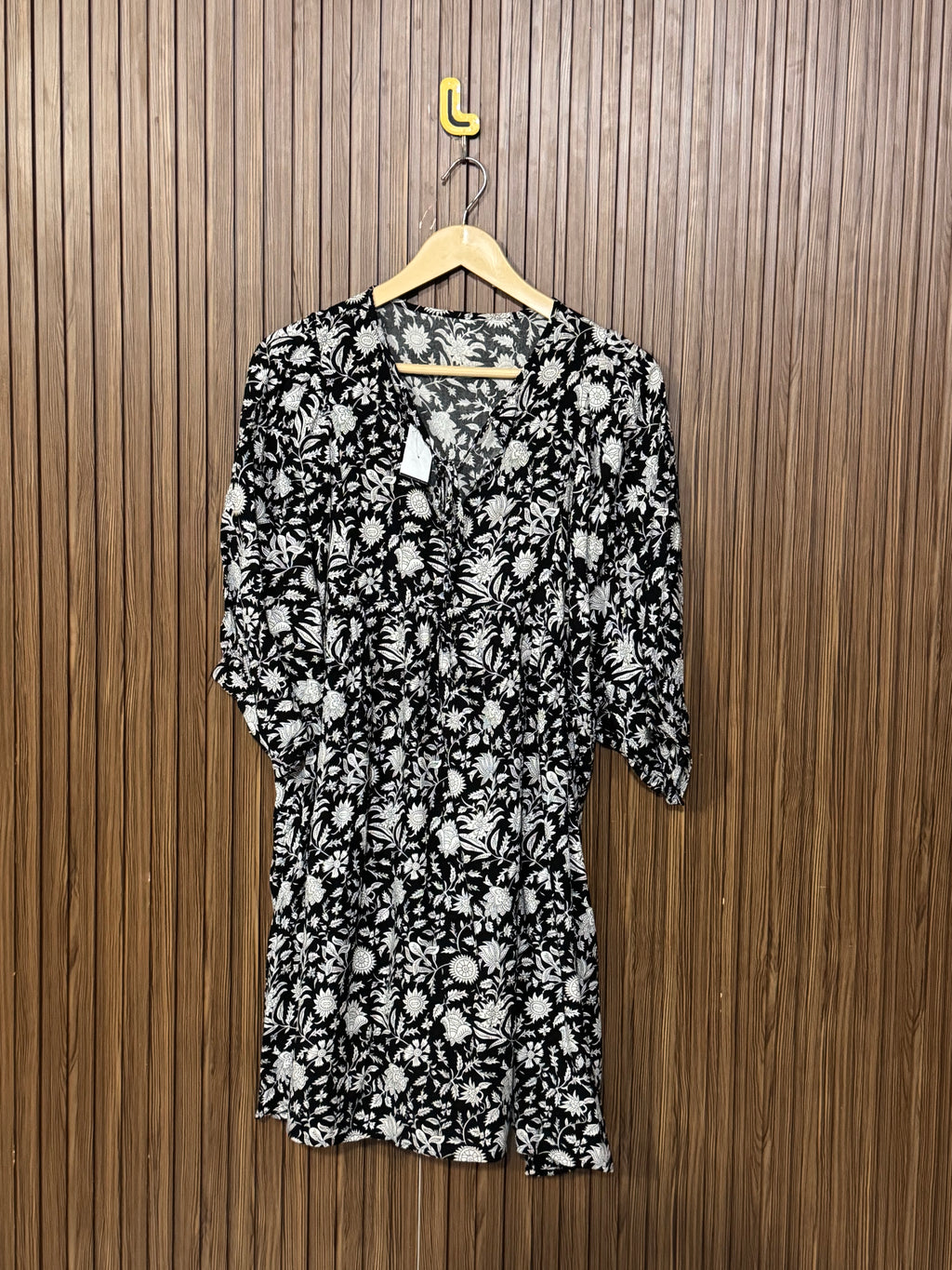 Chest 19 Length 32 Fabric Silk Printed Long Top