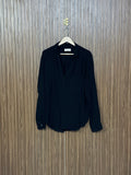 Chest 23 Length 27 Fabric Silk V Neck Collared