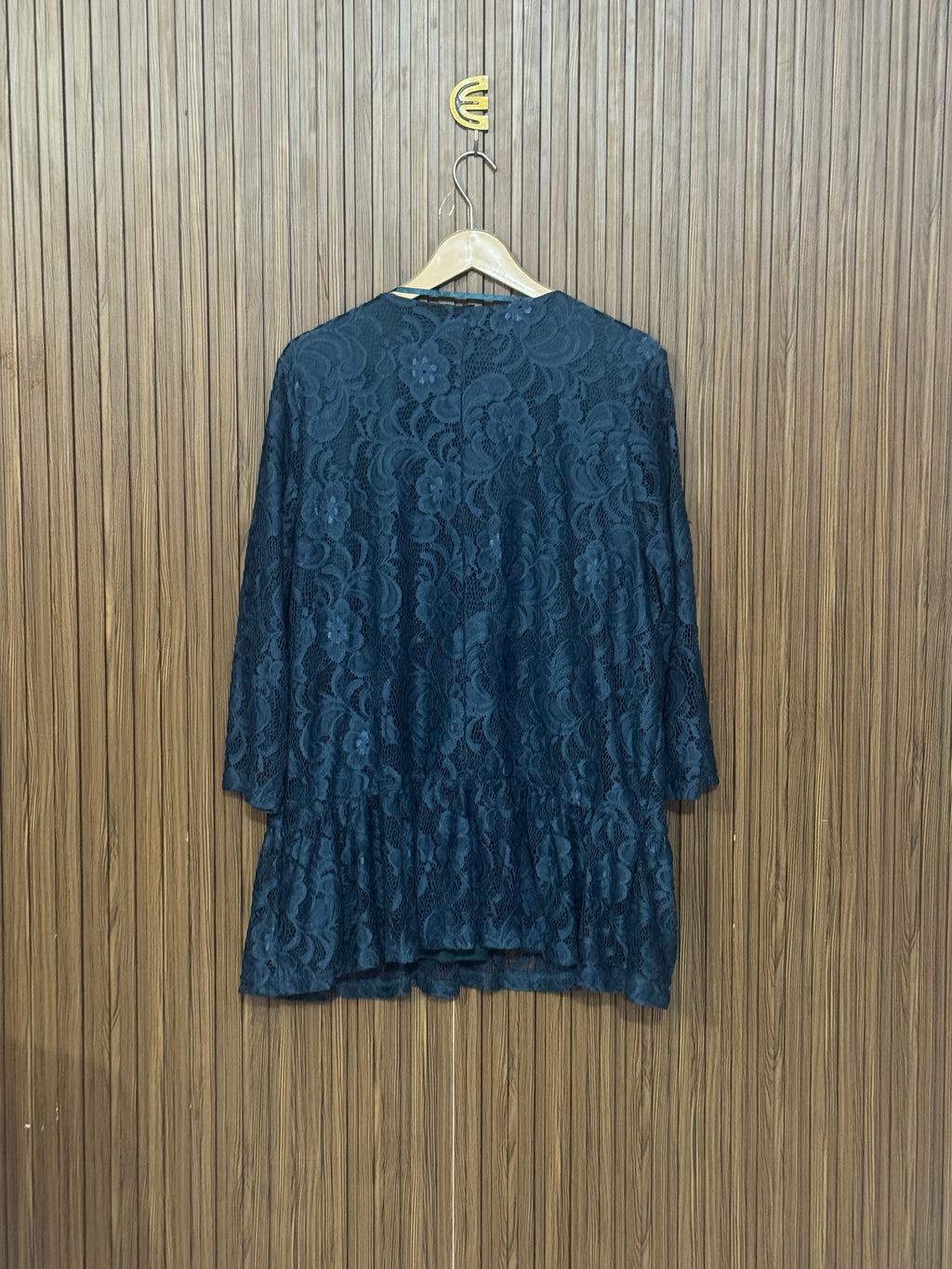 Chest 23 Length 29 Fabric Net Lace Print  Top