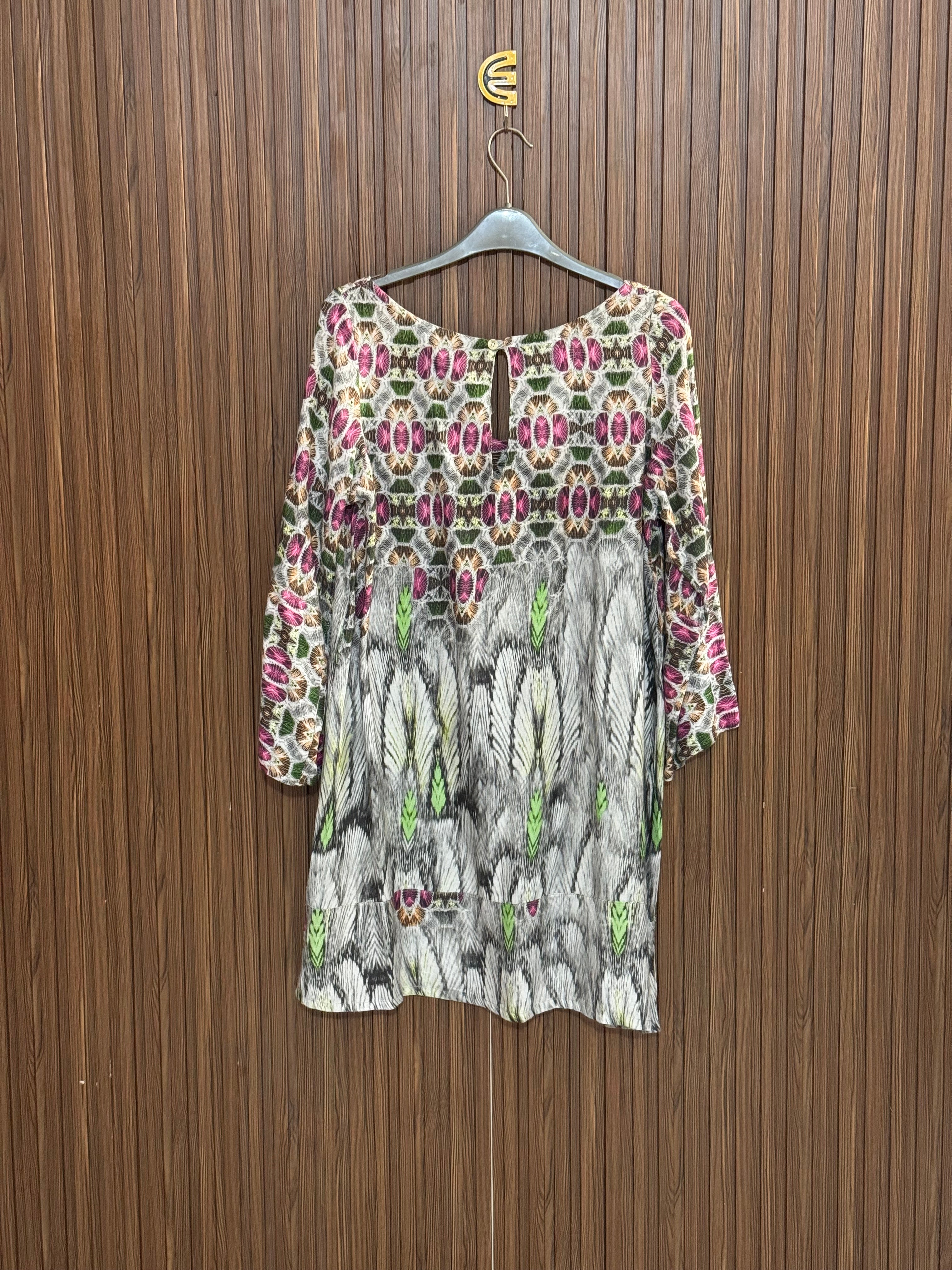 Chest 18 Length 32 Fabric Cotton Feather Print Top