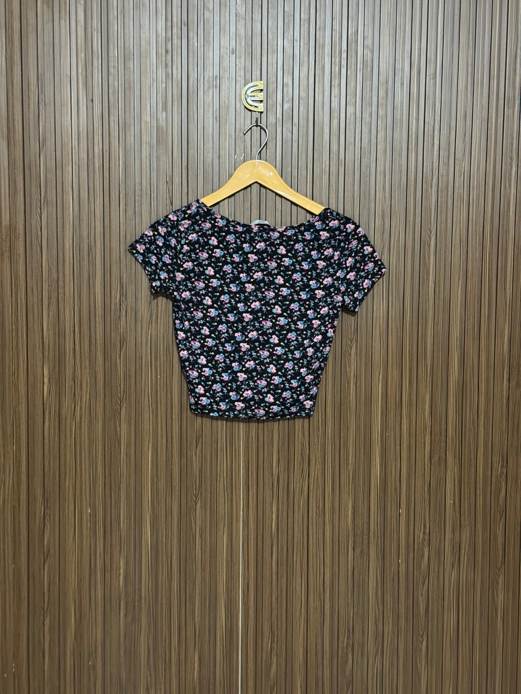 Chest 15 Length 15 Floral Print Scoop Neck