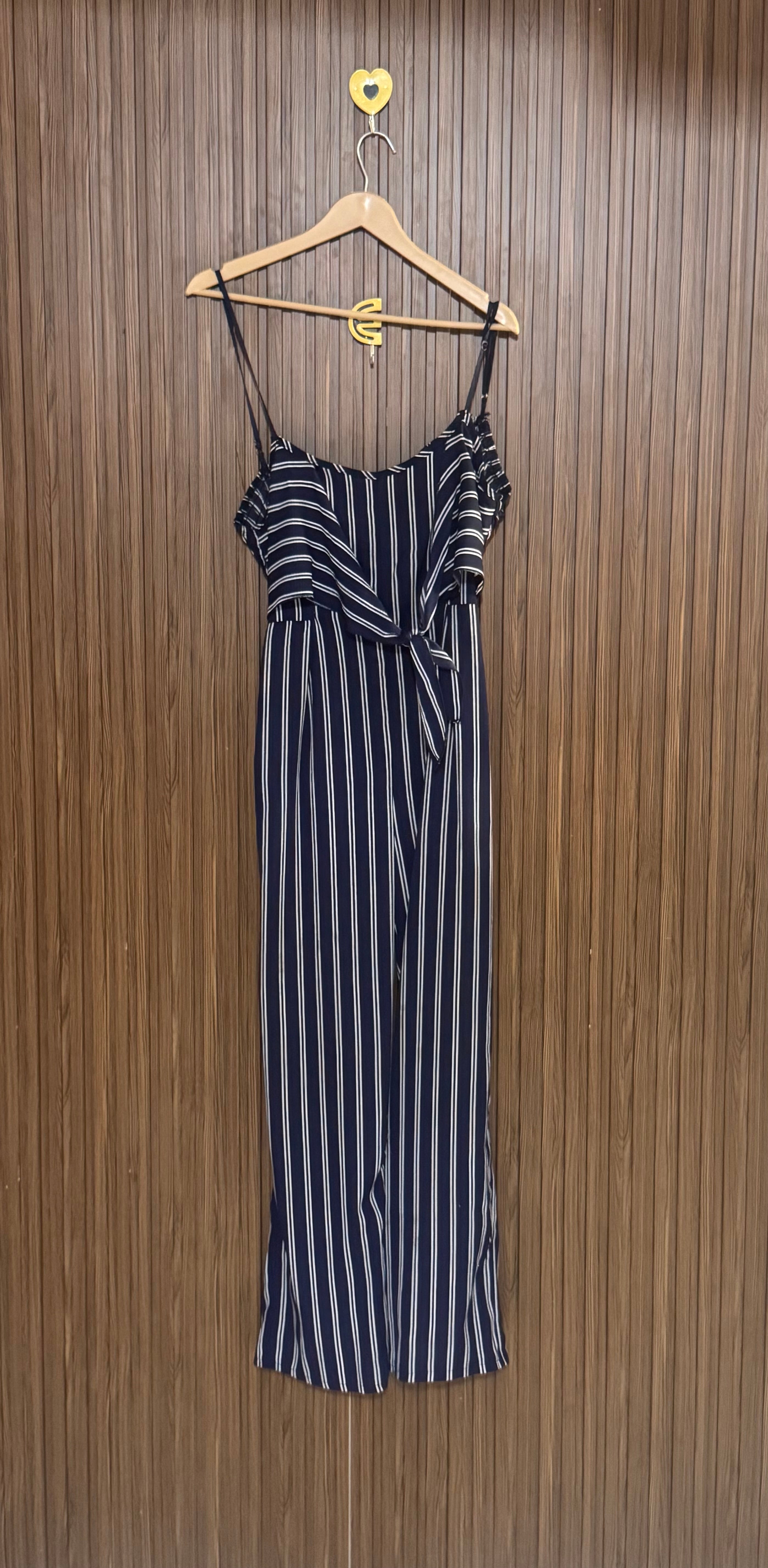Striped Strappy Wide-Leg Jumpsuit