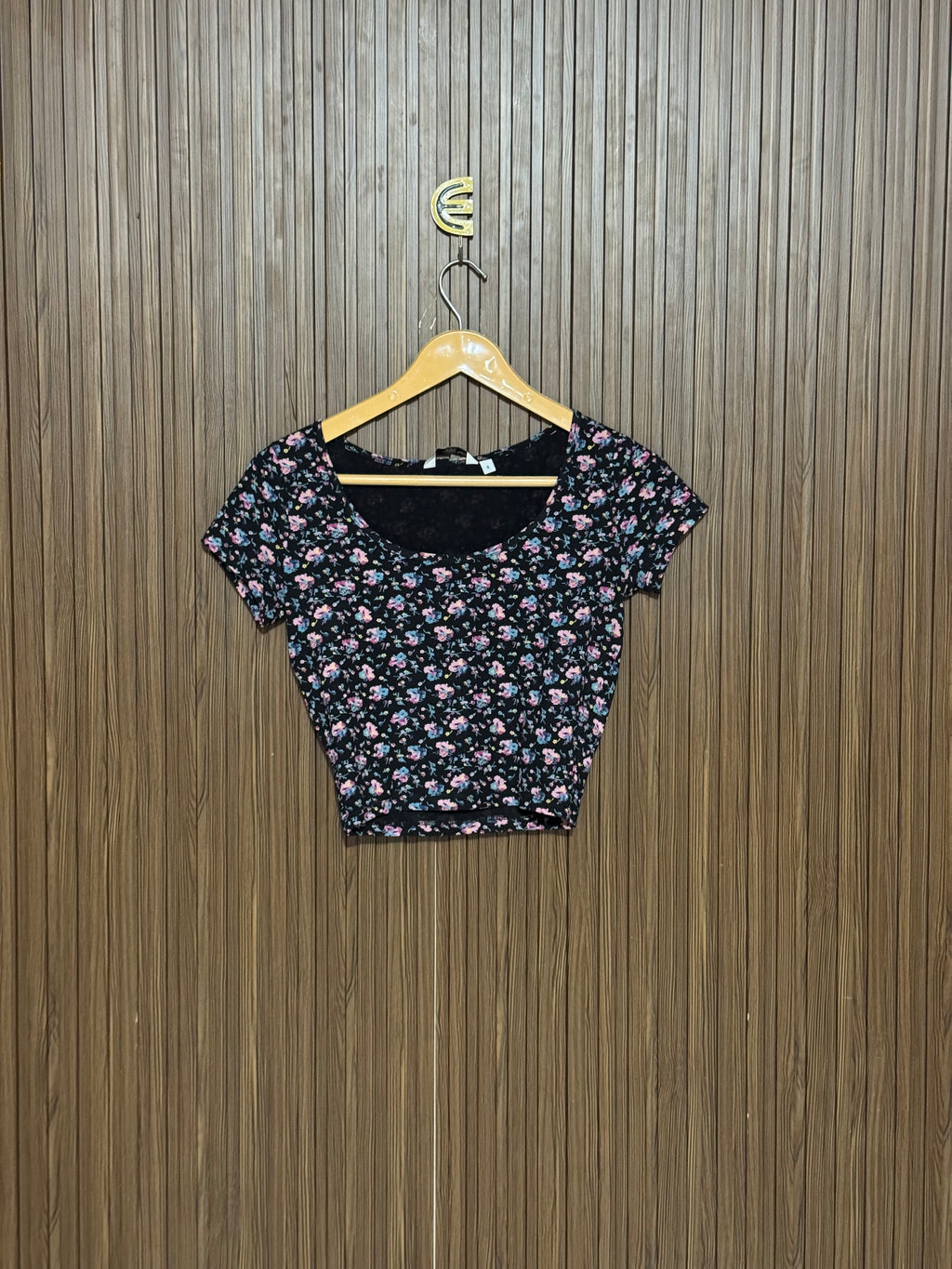 Chest 15 Length 15 Floral Print Scoop Neck