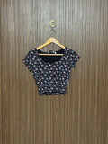 Chest 15 Length 15 Floral Print Scoop Neck