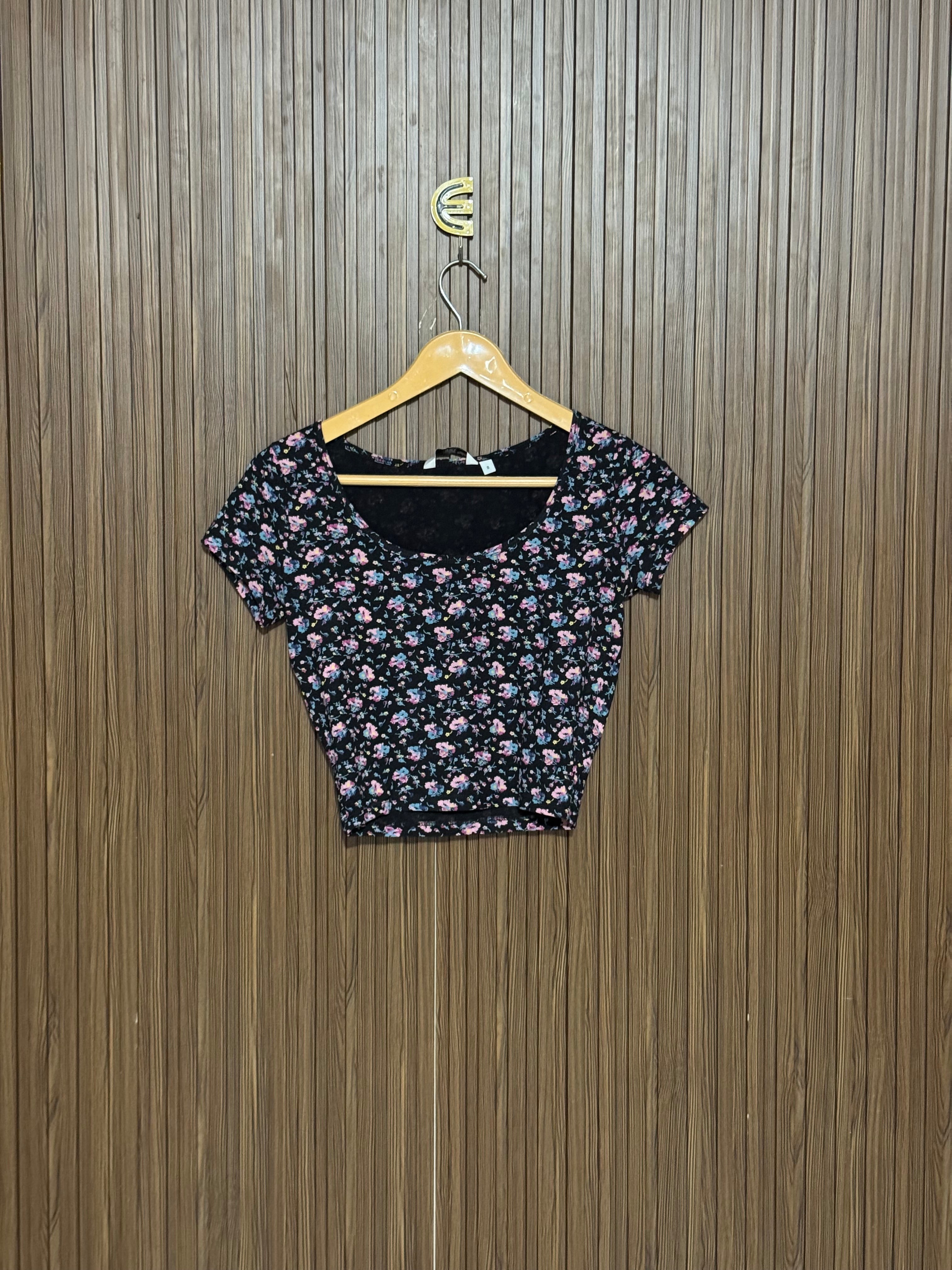 Chest 15 Length 15 Floral Print Scoop Neck