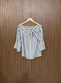 Chest 20 Length 23 Fabric Cotton Striped Off Shoulder