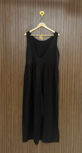 Black Sleeveless Wide-Leg Jumpsuit