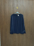 Chest 21 Length 25 Fabric Shifon Navy Chiffon Top