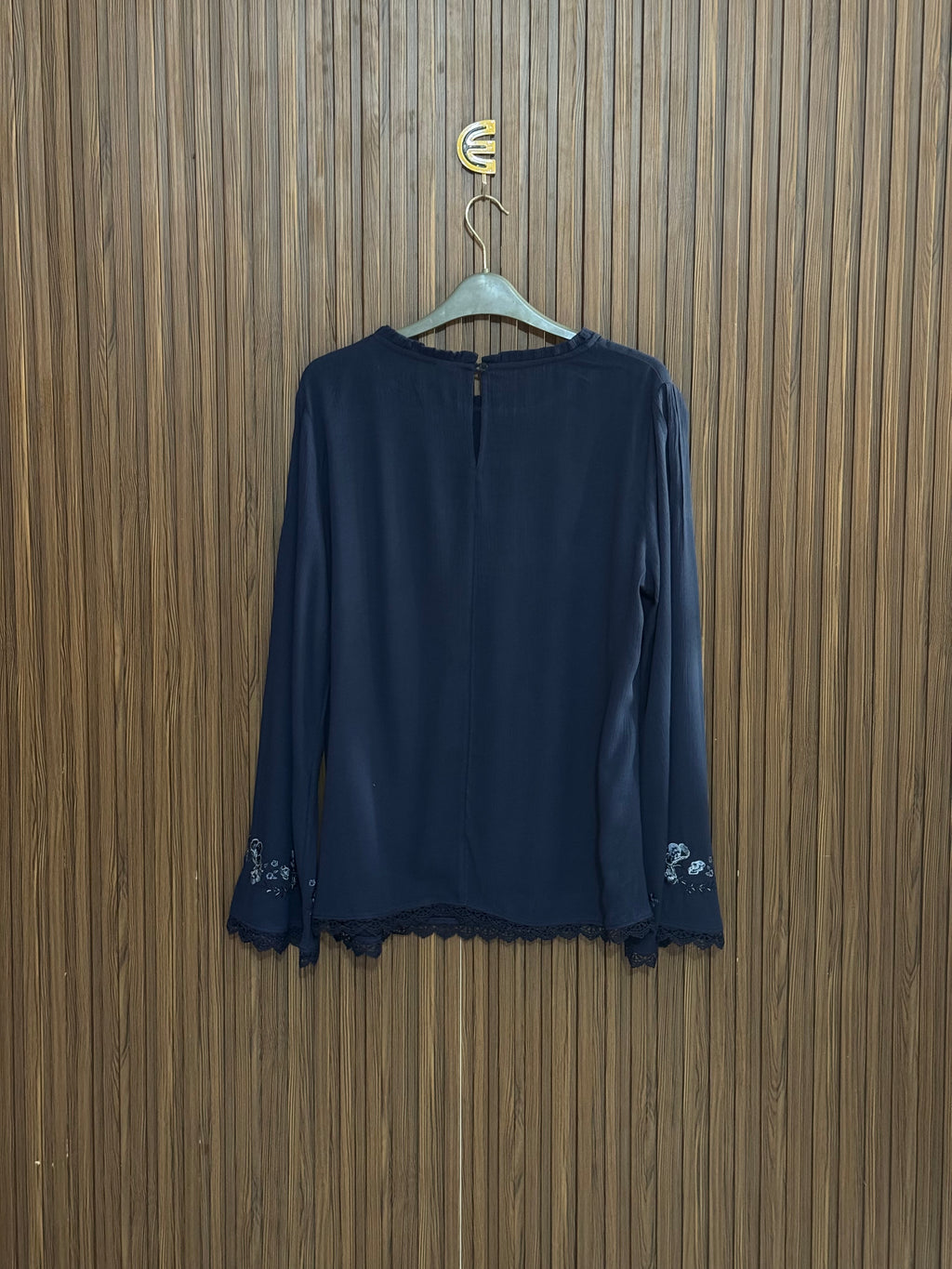 Chest 21 Length 25 Fabric Shifon Navy Chiffon Top