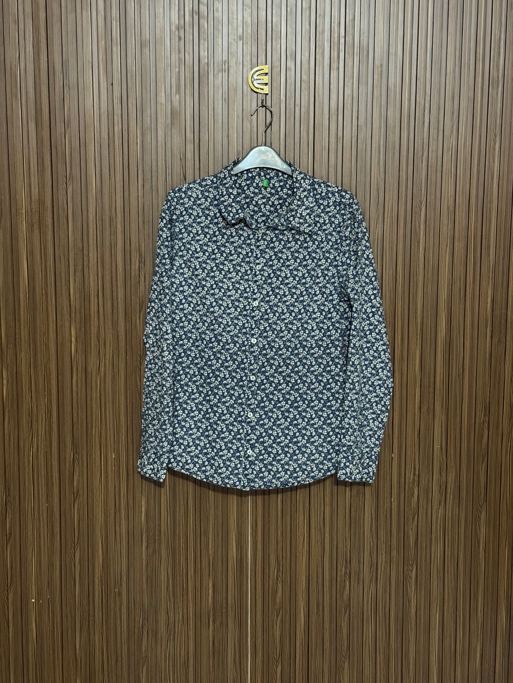 Chest 19 Length 24 Fabric Silk Blue Printed Top