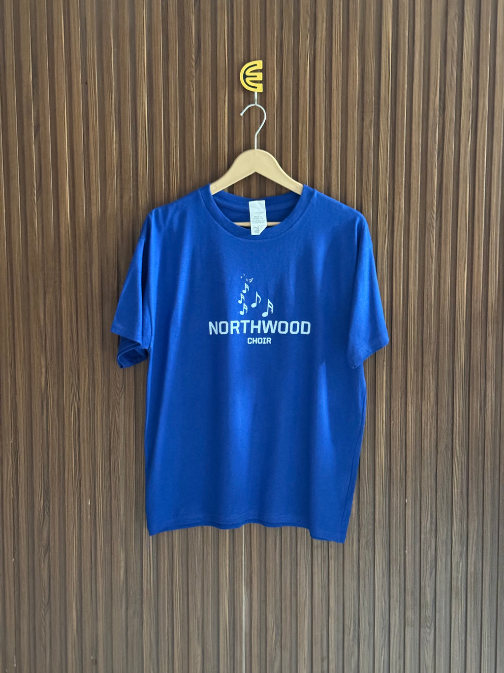 Royal Blue Round Neck Printed T-Shirt