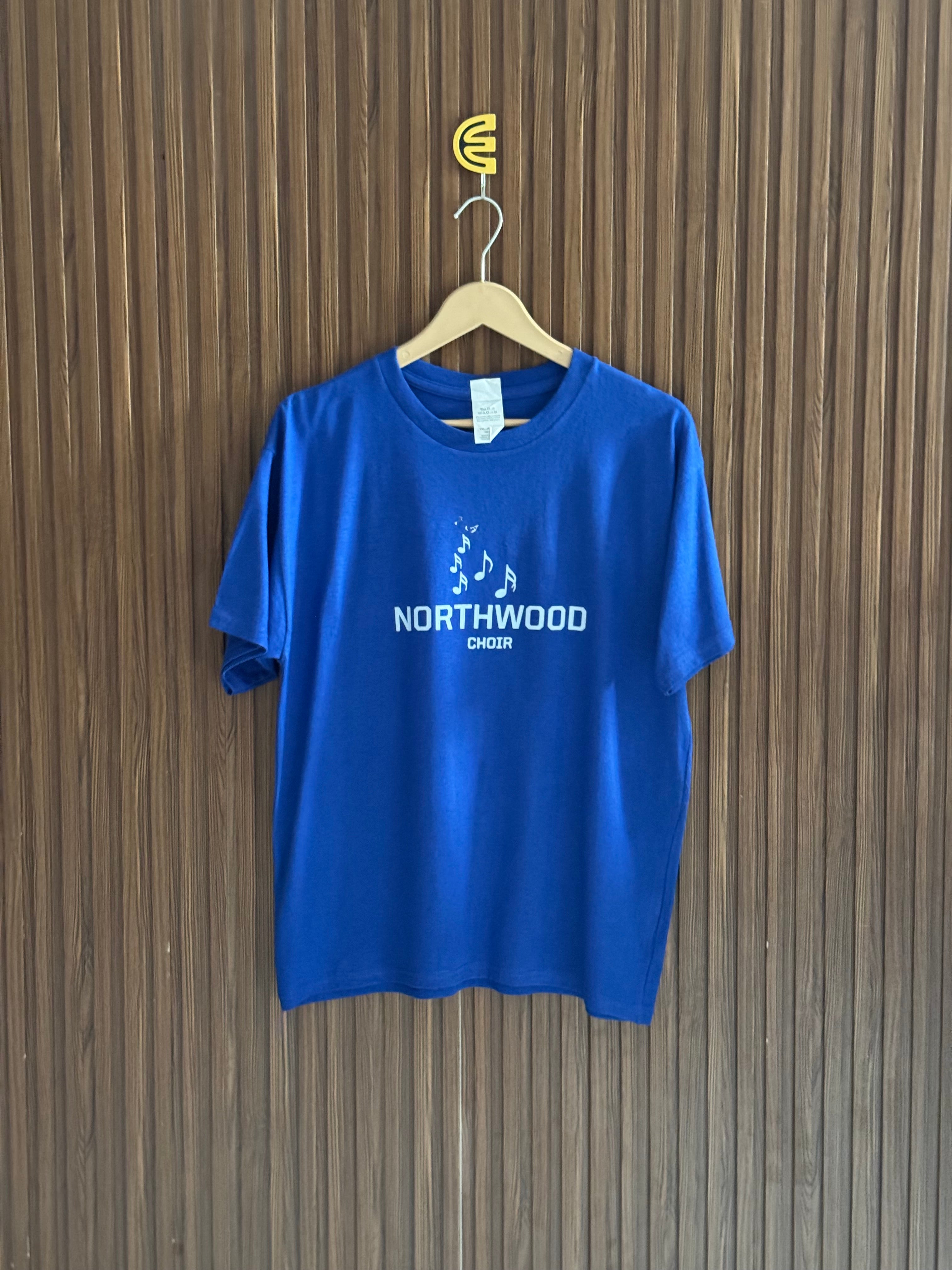 Royal Blue Round Neck Printed T-Shirt