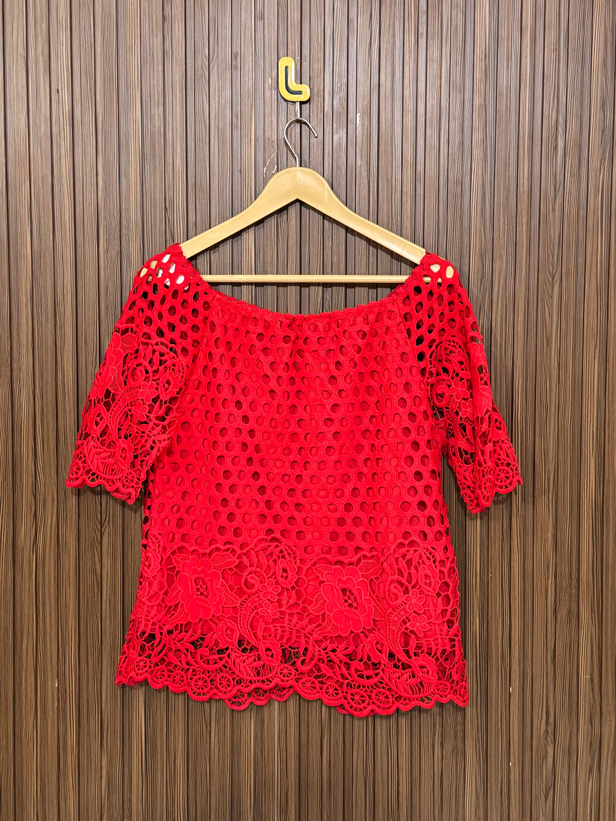 Chest 16 Length 22 Fabric Silk Net Ribbed Crop Top