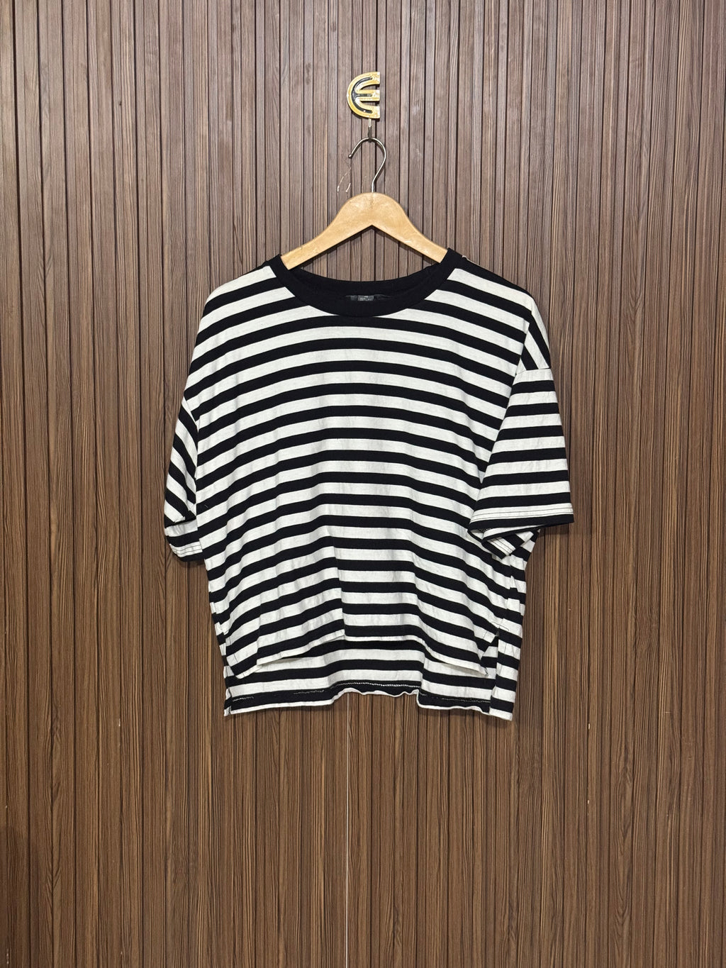 Chest 21 Length 21 Striped Tee