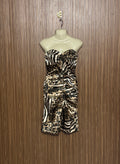 Chest 15 Length 30 Fabric Silk Leopard Dress