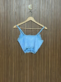 Chest 13 Length 14 Light Blue Lace Trim Camisole