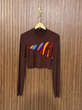 Chest 15 Length 15 Fabric Jorjit Long Sleeve Crop Top