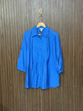Chest 19 Length 27 Fabric Silk Blue Casual