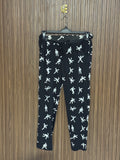 Black Casual Printed Trousers
