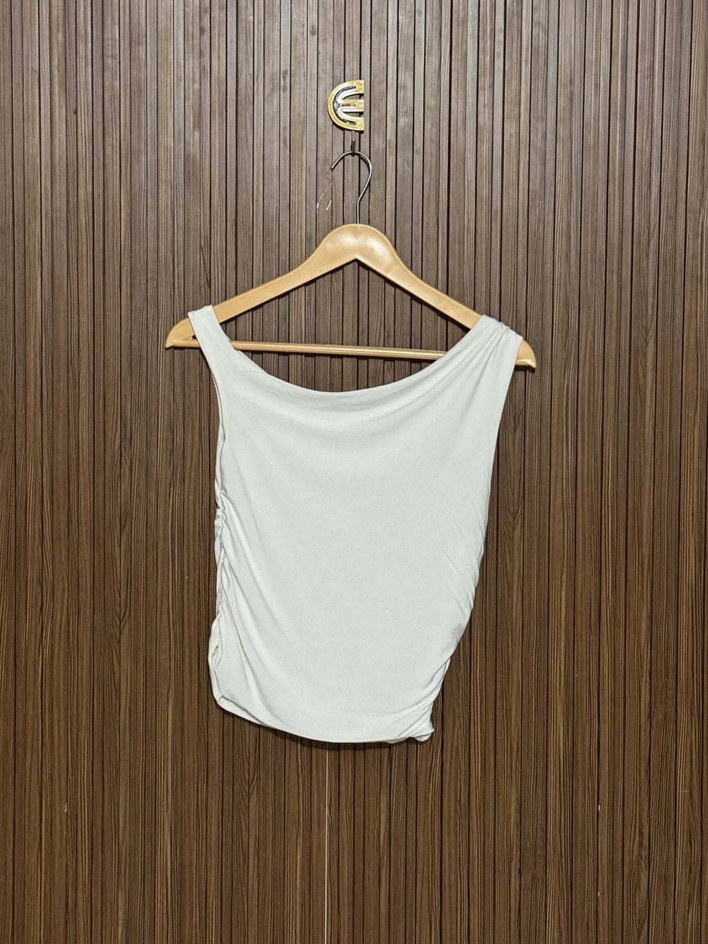 Chest 14 Length 17 Cowl Neck Ruched Top