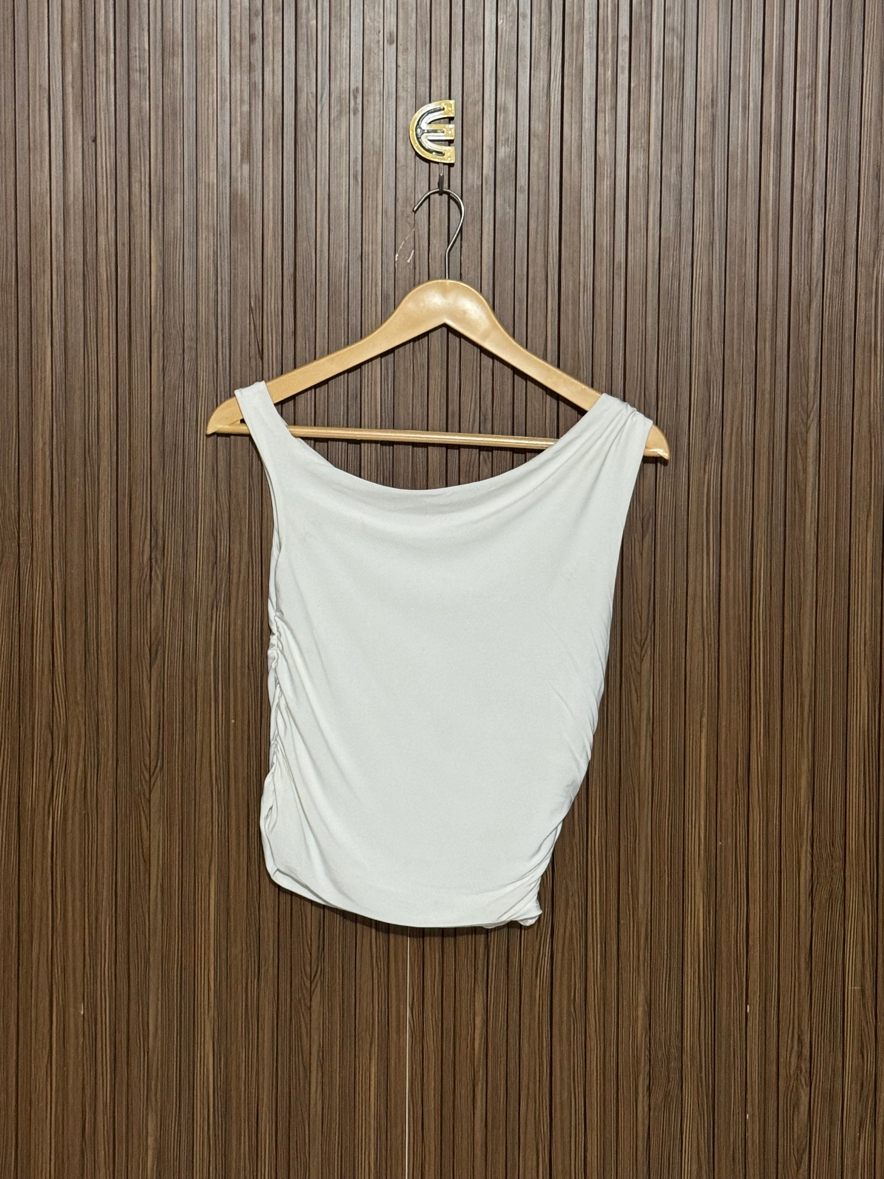 Chest 14 Length 17 Cowl Neck Ruched Top