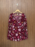 Chest 24 Length 28 Fabric Silk Blossom Top