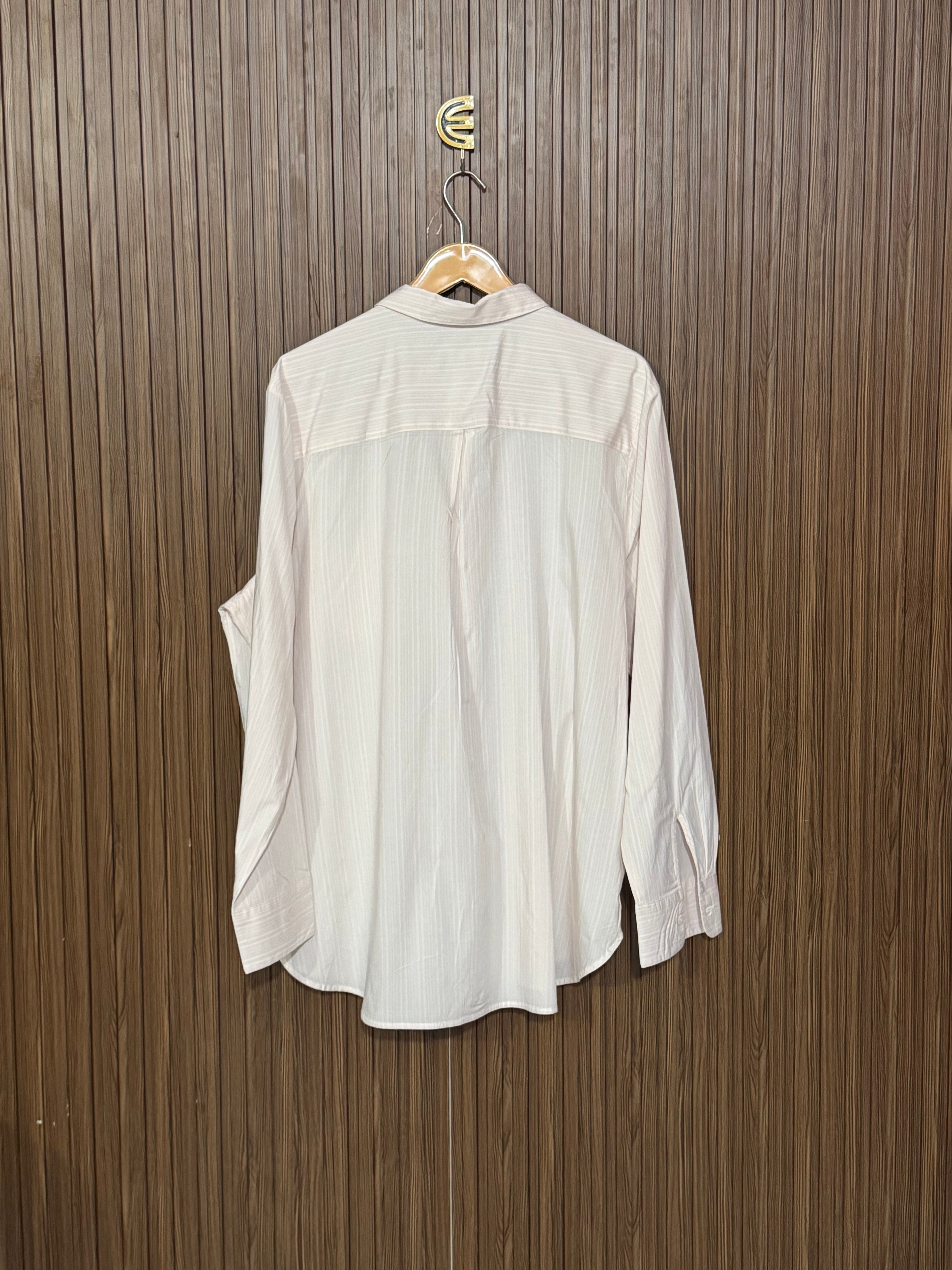 Chest 25 Length 28 Fabric Silk Striped Shirt