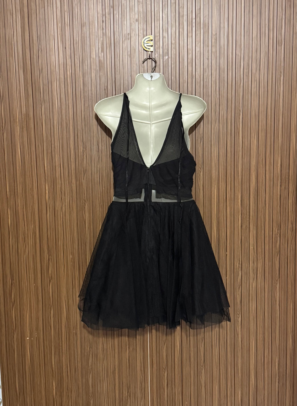 Chest 15 Length 33 Fabric Shifon Net Black Dress