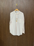 Chest 25 Length 28 Fabric Silk Striped Shirt
