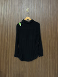 Chest 19 Length 26 Fabric Silk Black Slim Top