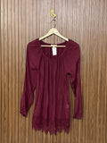 Chest 21 Length 28 Fabric Silk Fine Rib Full Sleeves